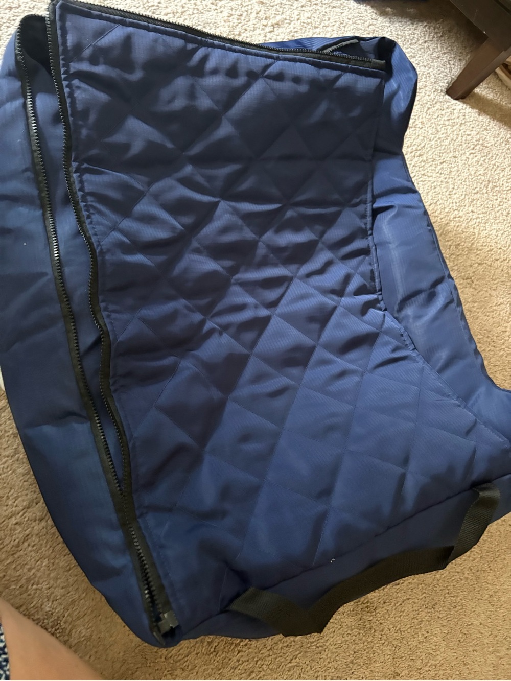Arcadia Trail Covered Cuddler Dog Bed Navy Blue Cave Hooded Cozy Pet Bed - Picture 6 of 6